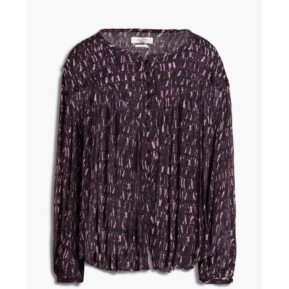 Isabel Marant Dark Patterned Blouse - image 7